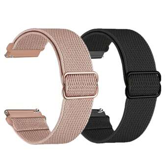 2 piezas de correa de liberación rápida compatible con Samsung Galaxy Watch 7/4/5/6 de 40mm y 44mm/6 Classic de 43mm y 47mm/Active 2/Gear S3 Classic, banda de reloj de nailon con lazo elástico para HW Watch GT5 GT4 de 41mm y 46mm/GT2/GT 3 de 42mm y 46mm/HW Watch 4 Pro/GT 5 Pro, pulsera ajustable de nailon elástico compatible con Apple Watch de 49mm, 46mm, 45mm, 44mm, 42mm, 41mm, 40mm y 38mm para mujer y hombre