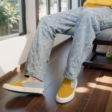 Vans Giày thể thao đế thấp phối màu đơn giản cho nam và nữ VN0A5HYQA0Q - vàng/xanh - Xem 5
