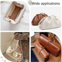 MAGICALCUTDIE 2Pcs 244mm Aluminum Purse Frame Kiss Clasp Internal Tubular Frame Square-Shaped Assembled Bag Clutch Frame For DIY Craft Dinner Pouch Bag, Open 244x204x10mm - 銀色 - 查看 6