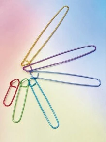 1枚/10枚彩色铝制胸针别针/防松别针/毛衣防掉毛夹/编织工具，大号铝制别针