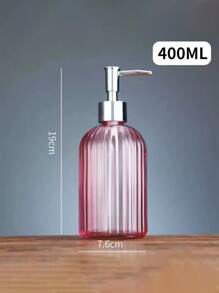 1 件 13.53 盎司玻璃皂液器（带泵）、台面乳液瓶、按压式台面皂液器、浴室洗手液容器、可再填充洗发水/沐浴露瓶、浴室配件、家居装饰、家居浴室装饰秋季装饰返校 - 彩色 - 查看 16