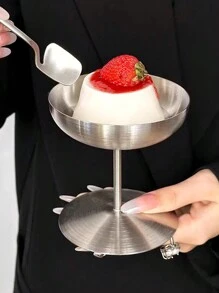 1 件不锈钢冰淇淋杯、奶昔饮水杯、高底座夏季果汁冰沙甜点碗 - 彩色 - 查看 8