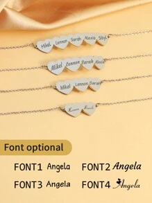 LICVIC 1 szt. Bransoletka z imieniem serce do serca dla dziewczynki, spersonalizowana grawerowana bransoletka z imieniem w kształcie serca, personalizowane bransoletki z 2-5 imionami dla dziewczynki, bransoletka miłosna dla dziewczynki, 2 kolory: złoty/srebrny, 4 czcionki, grawerowana bransoletka, bransoletka dla mamy, wielofunkcyjna, ozdobna, z literami, stylowa, nowoczesna, kolorowa, słodka, urocza, swobodna, spersonalizowana, unikatowa, spersonalizowana, idealny prezent dla niego, idealny prezent dla niej, szykowna jesień, dla nastolatków, spersonalizowana biżuteria modowa dla nastolatków - Styl A - Zobacz 4