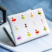 50 stuks levendige ballerina waterdichte vinyl stickers, kleurrijke graffiti stickers voor scrapbooking, dagboek, laptop, bumper, telefoon, cartoon, skateboard, waterfles, bouwvakker, auto stickers en stickers, koffers - veelzijdige decoratie, balletschoenen