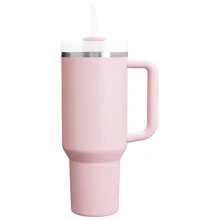 1 Piece,  Compatible With Stanley Cup 40 Oz Stainless Steel Tumbler With Handle And Straw, 40oz Large Capacity Double Wall Vacuum Insulation Thermal Hot And Cold Beverages Flask Water Bottle For Home, Office And Outdoor Activities Camping, Hiking, Driving, And Car Travel, 40 Ounce Portable Reusable Cup Travel Drinkware Coffee Mug With Lid And Straw For Men And Women, Keep Warm Or Cold, Perfect Christmas Gifts, Valentine's Day Gifts, Birthday Gifts, Trek Collection, Easy To Clean - 40 oz - 查看 10