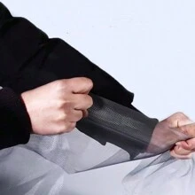 1pc Window Screen Mesh, Simple Installation No-Drill Self-Adhesive Type,Anti-Mosquito Insect Screen Window Mesh, Household Screen Window Invisible Mesh[Black]