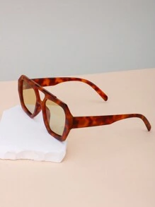 Gafas de moda con doble puente cuadrado vintage, gafas de lente de océano de alta gama retro para fiestas de playa al aire libre, gafas de moda de estilo callejero para mujeres, accesorios de playa para mujeres, para verano, playa, vacaciones, al aire libre y viajes