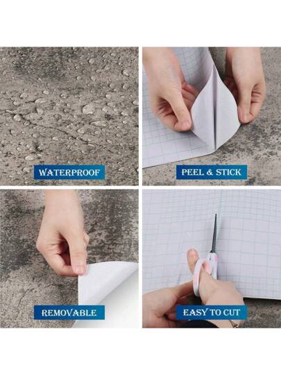 Roll Grijs Cracked Concrete Home Wallpaper Peel Stick Matte Countertop Contact Paper Self Adhesive Removable Vinyl Retro Cement Wand Bedroom Drawers Thick Stickers view 7