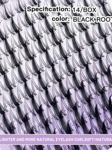 140 حبة هالل متموج من رموش الأرانب الطبيعية الزائفة للنساء، ناعم وكثيف القوام، مثالي للمبتدئات ، أطوال من 8-16 ملم