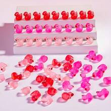 10/30/100 件婚礼风格红色、粉色、白色发光橡胶鸭子，适合派对礼物、节日装饰、母亲节礼物、家居装饰 - 彩色 - 查看 3