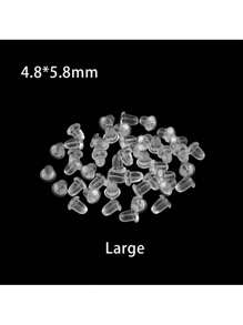 500pcs Earring Hooded Earring Back Scrunchie Accessory 5mm Women's Fashion Earrings