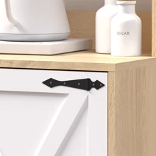 Pantry Cabinet With 2 Doors, 3-Tier Modern Kitchen Cabinet With Shelves, Freestanding Larder Cupboard, Kitchen Pantry Storage Cabinet For Kitchen, Dining Room