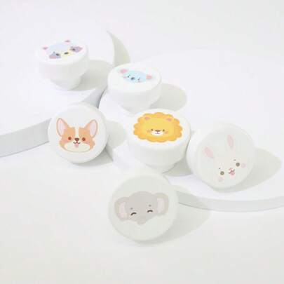 مقابض خشبية بشكل حيوانات لأبواب غرف الأطفال وأثاث الخزانات والأدراج، مقابض دائرية خشبية لخزائن المطبخ والخزانة