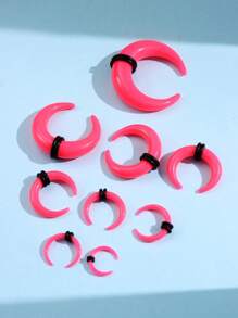 Bộ 9 khuyên xỏ khuyên tai hình chữ U bằng Acrylic nhiều màu sắc lấp lánh phong cách Punk Rock Hip-Hop, kiểu sừng bò, dụng cụ xỏ khuyên, phụ kiện xỏ khuyên trang sức cơ thể Unisex, thích hợp cho lễ hội và tiệc tùng - Nhiều màu - Xem 21