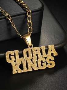 Colar Personalizado com Pingente Gravado em Aço Inoxidável de Alta Qualidade com Texto Personalizado Fosco - Nome em Inglês Personalizado, Adequado para Uso Diário ou Brinde, Presente Perfeito para o Dia dos Namorados, Adequado para Ela, Família e Amigos