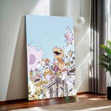 Framed Japanese Cartoon Wall Art, Action Packed Decor, Popular Anime Characters Room Deco -116