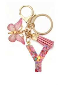 A First Letter Keychain Pendant, Resin Letter Keychain Wallet, Backpack Accessory - Color - View 9