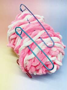 1枚/10枚彩色铝制胸针别针/防松别针/毛衣防掉毛夹/编织工具，大号铝制别针