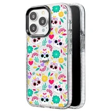 INSTACASE Compatible With IPhóne Case Skull Pattern IPhóne Protector Skull Pattern, Lele Flowers IPhóne Case, IPhóne Case For Women, Shockproof TPU. - White - View 1