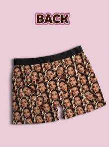 1pc Custom Boxers For Men, Personalized Men's Underwear, Custom Boxer Briefs, Personalized Boxers For Husband, Custom Funny Faces Boxers Briefs, Valentine Gift, Anniversary Gift, Birthday Gift, Wedding Gift, Best Friend Gift, Gift For Boyfriend, Gift For Husband, Gift For Him - Multicolor - View 6