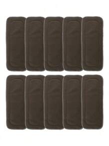 1/2/4/10/12 piezas Almohadilla de cambio de pañales de carbón de bambú para bebé, 4 piezas Estera de cambio de pañales reutilizable de fibra de bambú - Gris Oscuro - Ver 15