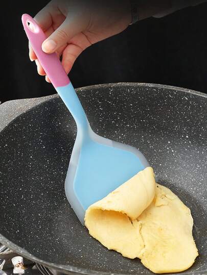 1pc Non-Stick Pancake & Fried Egg Frying Pan And Silicone Spatula Kitchen Utensil - Premium Non-Stick, Heat-Resistant, Ergonomic Design For Effortless BBQ Steak, Pizza Baking & Cooking -, Easy To Clean, And Dishwasher Friendly