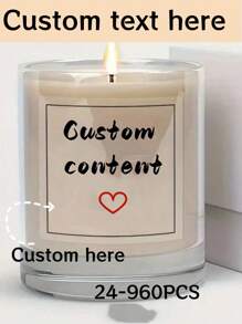 24-960 piezas de pegatinas transparentes, personaliza tus propios diseños, pegatinas personalizadas para bodas, cumpleaños, vacaciones