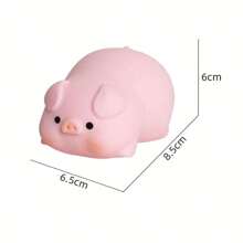 1 件可爱卡通动物创意粉红猪挤压玩具，透气动物减压柔软球慢回弹挤压玩具