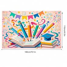 1pc Happy Spring Easter Wreath Background Banner Background Party Supplies Wall Decoration, Suitable For Party Background Environment Celebration And Birthday Commemoration Decoration, , Suitable For Outdoor And Indoor Use