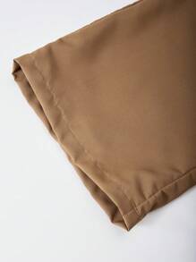 Pantalon décontracté à la mode, lâche et simple, de couleur marron, à jambe droite, convenant aux préadolescentes. Conception à plusieurs poches. Convient pour le printemps et l'automne. Vêtements quotidiens, de plein air, de fête et de campus