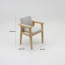 5pcs/4pcs/2pcs/1pc 微型家具，迷你娃娃屋装饰餐桌椅模型，微场景摄影道具，餐桌模型，餐椅模型，微型餐厅套装，娃娃屋餐厅装饰 - 彩色 - 查看 4