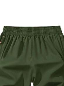Men's Quick-Dry Casual Loose Shorts, Breathable Fitness Running Sports Shorts, Summer - Army Green - View 10