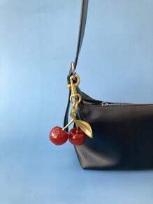 1pc Cherry Pendant, New Arrival Big Cherry Shaped Crystal Pendant, Keychain Pendant,Glitter Cherry Charm Keychain With Clip For Bag, Sparkling Resin & Metal Accessory For Purses And Bags For Women Backpack Accessories,Suitable For Young Girls, White-Collar College Students, Birthday Gifts, Valentines - Multicolor - View 5