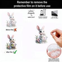 1 pièce Pendentif décoratif multifonctionnel de Pâques, art graphique 2D, design unique en forme d'œuf de lapin à la mode, cadeau de fête idéal, utilisé pour les célébrations de fêtes, les accessoires intérieurs et extérieurs du Nouvel An, cadeau de Pâques idéal, décorations de Pâques, décor de fête de Pâques