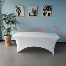 BRISCOES HOMEWARE 4/6/8ft Stretchy Tablecloth, Elastic Tablecloth Fit For Rectangular Tables, Washable Stretch Table Cover, Suitable For Party, Wedding, Banquet, Graduation Season Outdoor Event Hosting