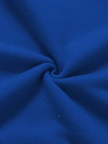 MURAMASA 2 Piece Women Casual Set Long Sleeve Heart Print Hooded Sweatshirt And Drawstring Pants Spring Autumn - Dark Blue - View 4