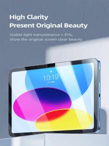 2pcs High Definition, High Transparency, Scratch Resistant, Anti-Drop, Full Screen Coverage, Anti-Fingerprint, Sensitive Touch, Tempered Glass Screen Protector Compatible With IPad