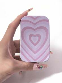 1 件，马口铁便携式桌面珠宝收纳盒，珠宝收纳盒，最佳礼物，时尚多功能，带有各种图案，如花朵、草莓、冲浪、骷髅、心形、蘑菇、蝙蝠等，送给妈妈的礼物 - 彩色 - 查看 17