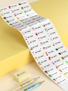 [Op maat gemaakt] 30/60/120/240/360 stuks gepersonaliseerde naamlabels, aanpasbare tekstnaamlabels voor waterflessen, lunchboxen, kinderdagverblijven, kleuterscholen en schoolbenodigdheden, waterdichte stickerlabels, geschikt voor iedereen, begin van het schooljaar, schoolbenodigdheden, speciale aanbieding voor het begin van het schooljaar