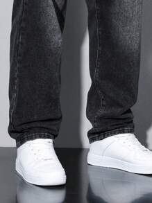 Tween Boys' Casual Elastic Waist Jeans, Suitable For Summer And All Seasons