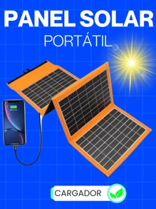 Panel Solar Portátil 20W 6V - Naranja - Ver 1