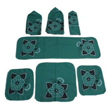 Kitchen Set Printed Utensils Kit Covers Table Runner 7 Pieces Decoration - Màu xanh lá cây đậm - Xem 2