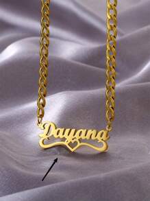 定制个性化项链，带 5 毫米链吊坠首饰，情人节、母亲节送给女孩的礼物 - 彩色 - 查看 1