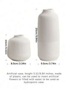 1pc Simple Plastic Vase For Home Decor, White Vase For Dried Flowers, Living Room, Office, Living Room, Home Decor (No Flowers) White Vase For Home Decor, Minimalist Style Modern Dried Flower Vase, Bohemian Home Decor, For Centerpiece Decorations Mantels Wedding Tables Parties Living Room Bedrooms Kitchens Offices Gifts Birthday Graduation