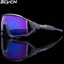SCVCN Occhiali da ciclismo per bicicletta SCVCN, classici, per uomo e donna, adatti per mountain bike, bici da strada, attività all'aperto come sport, pesca, escursionismo, vacanze, campeggio