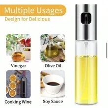 1 Stück Glas Sprühflasche, geeignet für Heißluftfritteuse, Grillen, Backen, Küchen Öler zum Sprühen, weniger Fett und Öl, praktisch und bequem, leicht zu reinigen, geeignet für tägliches Kochen, Küchenutensilien, Multifunktions-Sprühflasche, ein Ding für viele Zwecke, Küchen- und Restaurant-Gadgets, Grillsaison, Hochzeitssaison, Weihnachtsgeschenke, Halloween, Valentinstag