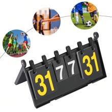 4-Digit Portable Flip Scoreboard, Multi-Function Scoreboard Scoreboard, - Black - View 10