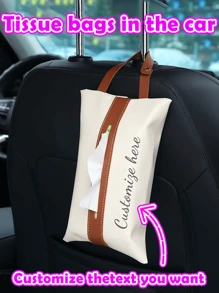 Customizable Personalized Paper Towel Box, Tabletop Living Room Bamboo & Wood Tissue Box, Simple & Elegant, Multifunctional Creative Paper Towel Holder, Tissue Box Organizer For Office, Restaurant, Kitchen, Cafe, Salon And More, Support Customization - Multicolor - View 2