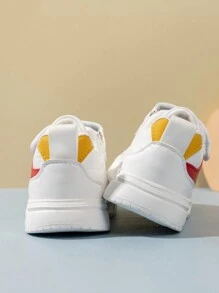 1 双婴儿休闲鞋，复古经典简约风格，轻便防滑，适合春、夏、秋、冬 - 白色 - 查看 5