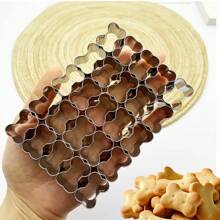 1 件迷你骨头形饼干模具，25 腔不锈钢骨头形烘焙模具，烘焙工具，厨房小工具 - 銀色 - 查看 6